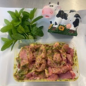 Emincé de veau mariné au thym et citron -