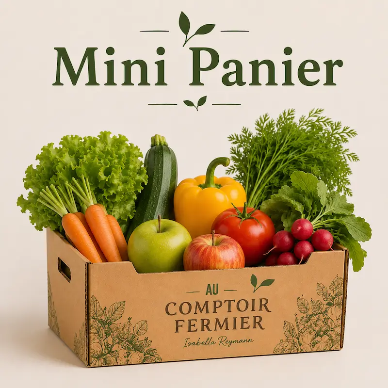 Mini panier de fruits et légumes frais et de saison