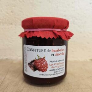 Confiture de framboises et chocolat