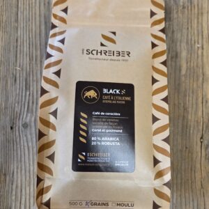 Café Grains 500g - Black à l'Italienne - 80% Arabica/20% Robusta