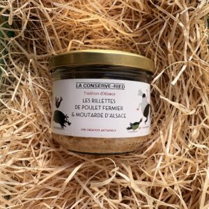 Rillettes de poulet fermier et moutarde d’Alsace - 180g